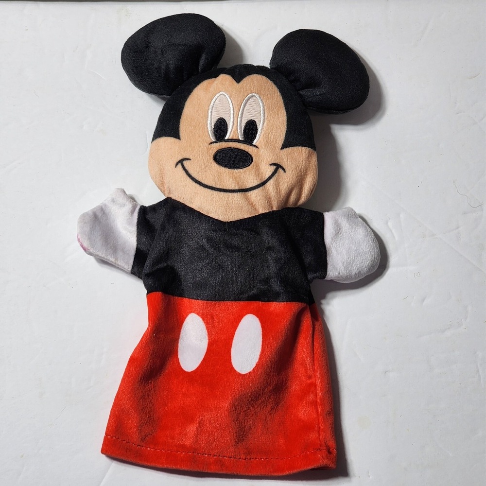 Disney Baby Melissa & Doug Mickey Mouse Plush Hand Puppet 7551 Toy 11" Sewn Eyes